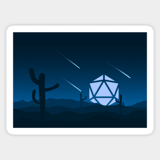 Cactus Desert Meteor D20 Dice Moon Tabletop RPG Maps and Landscapes Sticker